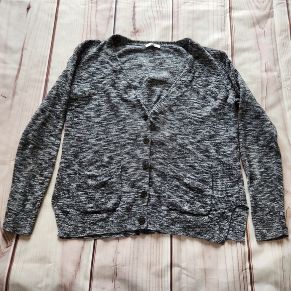Madewell 'Fieldwalk Cardigan' Button Sweater Heather Marl Gray, Women's Size L - Picture 3 of 9